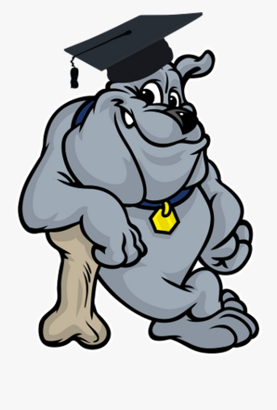 Bulldog With Graduation Cap Clipart, Transparent Clipart