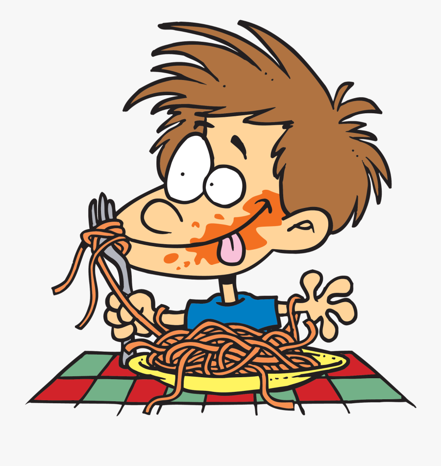 Clip Art Eat Cartoon For - Eating Spaghetti Clipart, Transparent Clipart