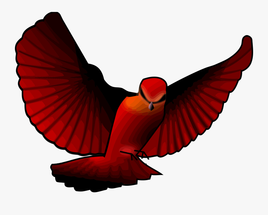 Bird Clip Art Bird Images - Red Bird Flying Clipart, Transparent Clipart