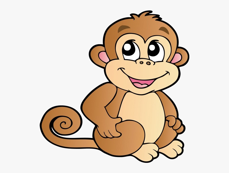 Cartoon Monkey Clipart - Transparent Background Monkey Clipart, Transparent Clipart