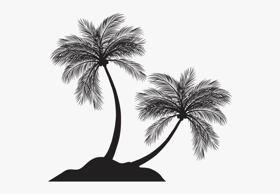 Download Trees Clip Art - Palm Tree Silhouette Png, Transparent Clipart