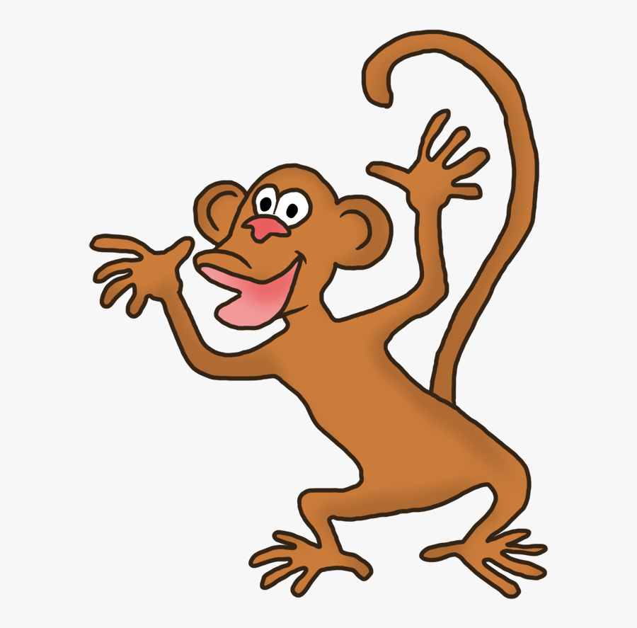 Funny Monkey Clipart - Cartoon Monkey Gif Png, Transparent Clipart