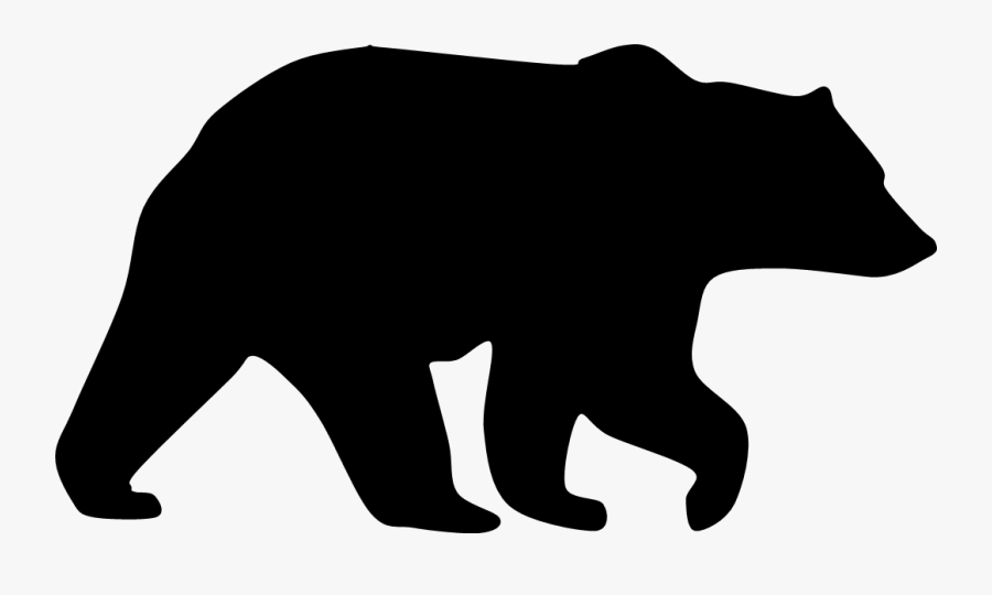 Grizzly Bear Silhouette At Getdrawings - Black Bear Silhouette Png, Transparent Clipart