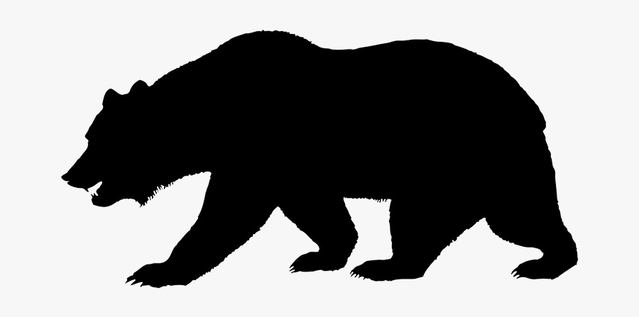 Clip Art Brown Graphic Free - California Bear Outline, Transparent Clipart