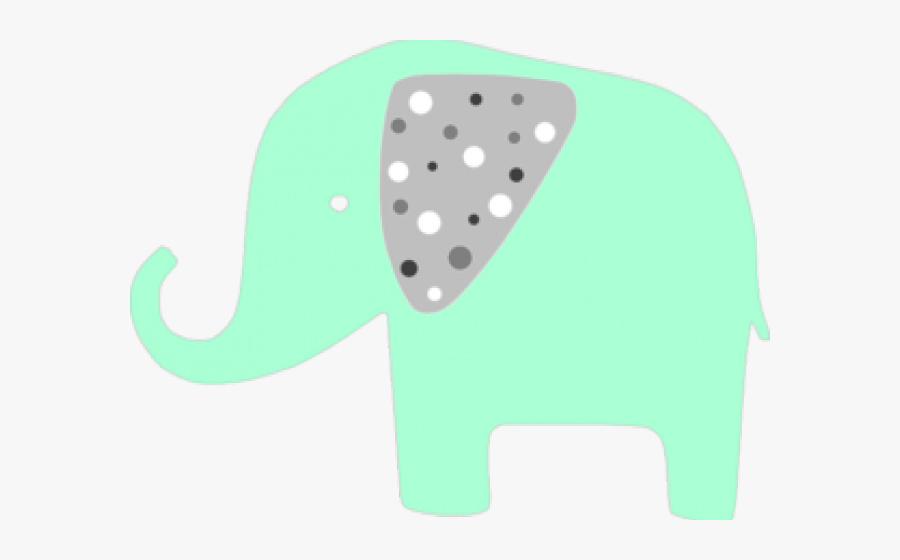 Elephant Marriage Free On - Mint Green And Grey Elephant, Transparent Clipart