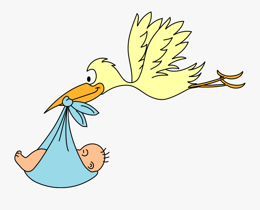 New Baby Girl Clipart - Stork Baby Clipart, Transparent Clipart