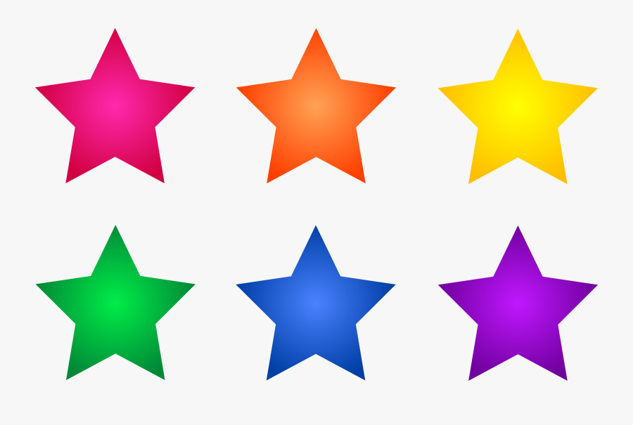 Free Clip Art Stars - Clip Art Colored Stars, Transparent Clipart