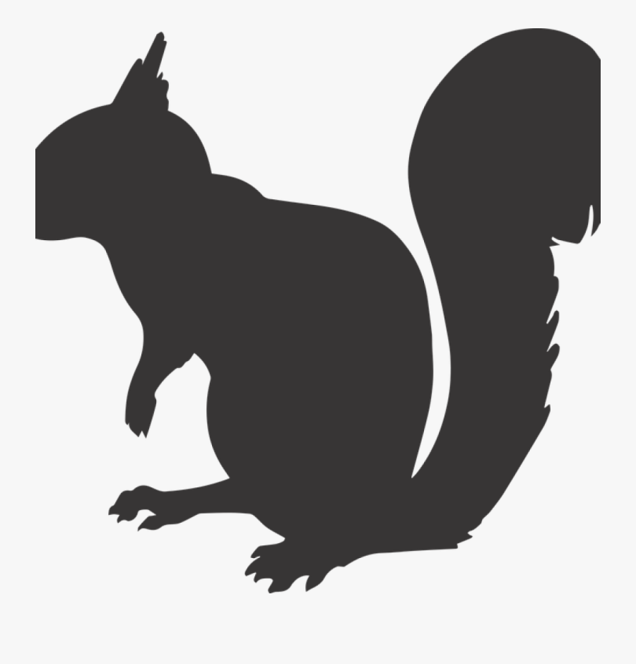 Squirrel Silhouette Math Clipart - Chipmunk Black And White Clipart, Transparent Clipart
