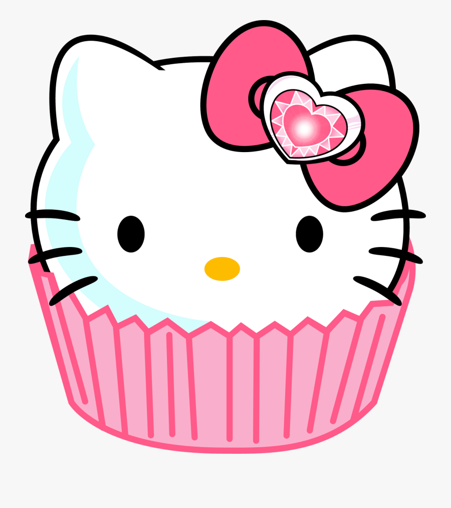 Cupcake Clipart November - Hello Kitty Cake Cartoon, Transparent Clipart