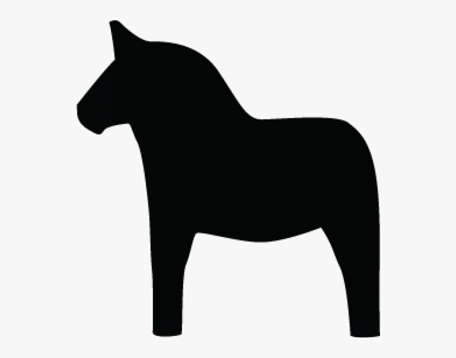 Horse Clipart Dala - Dala Horse Black And White, Transparent Clipart