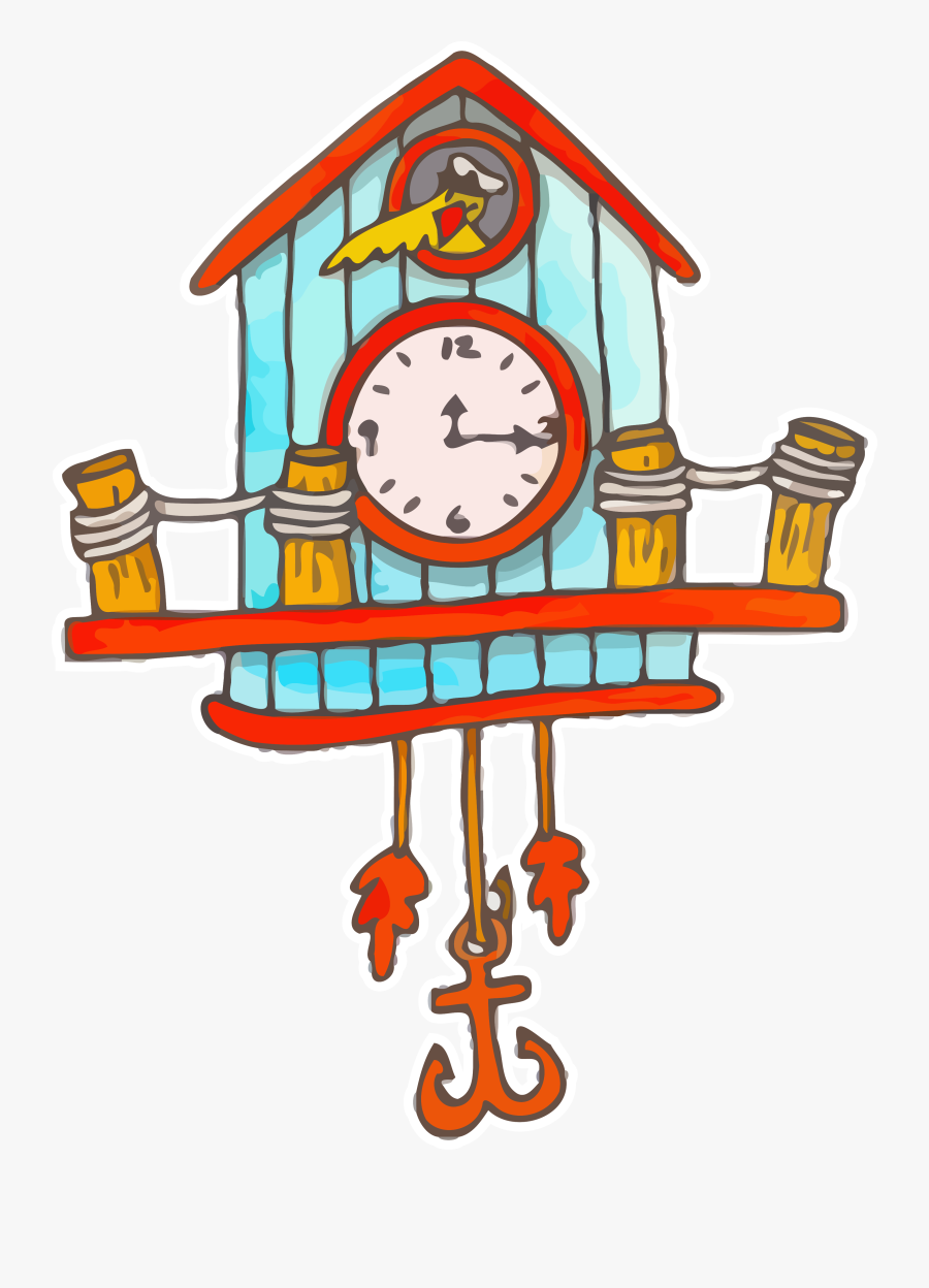 Cuckoo Cartoon Clock Clip Art Clipart Png - Cuckoo Clock Free Clipart, Transparent Clipart