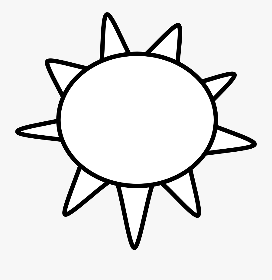 Sun Clip Art Black And White Sun Outline Black White