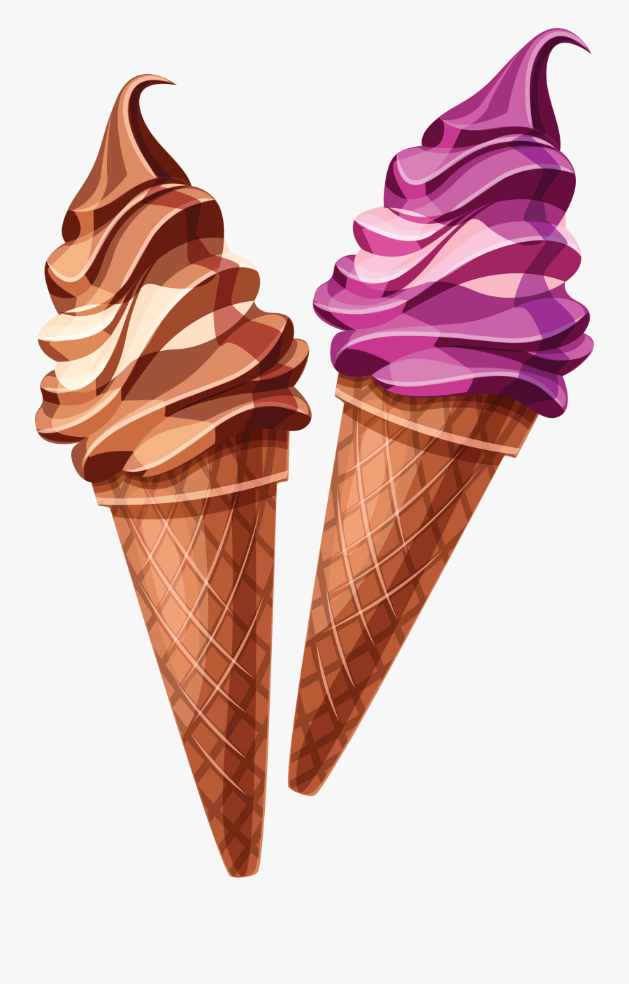 Transparent Waffle Cone Png - Ice Cream Graphic Art, Transparent Clipart