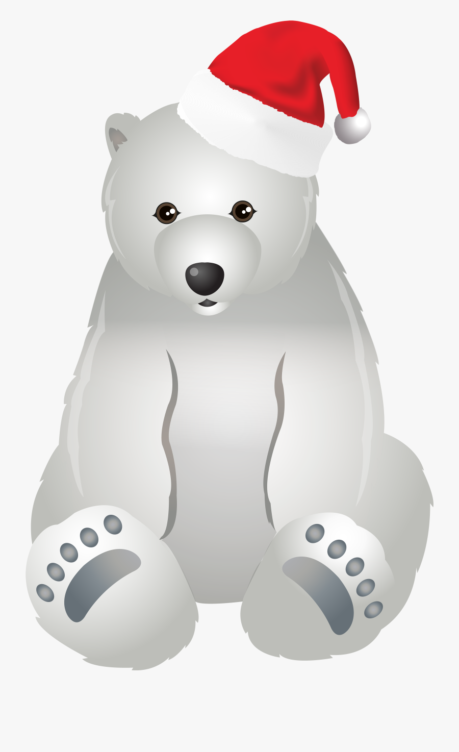 Christmas Polar Bear Transparent Clip Art Image - Christmas Polar Bear Clipart, Transparent Clipart