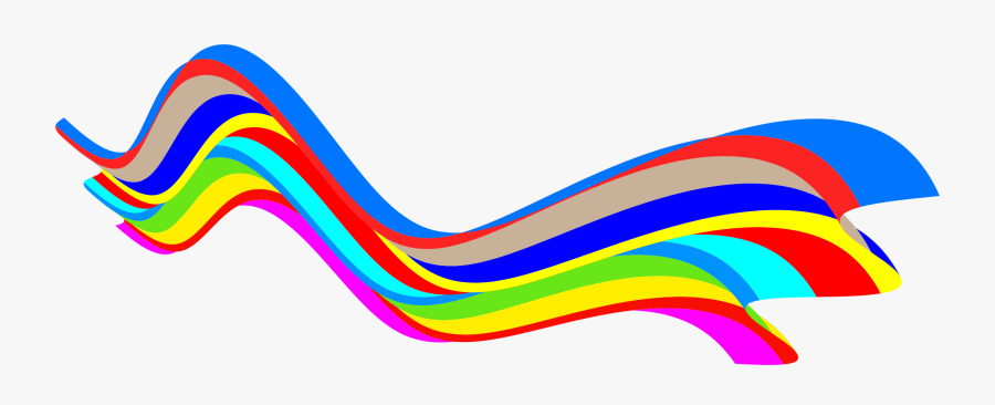 Clipart Waves Rainbow - Abstract Rainbow Wave Png, Transparent Clipart