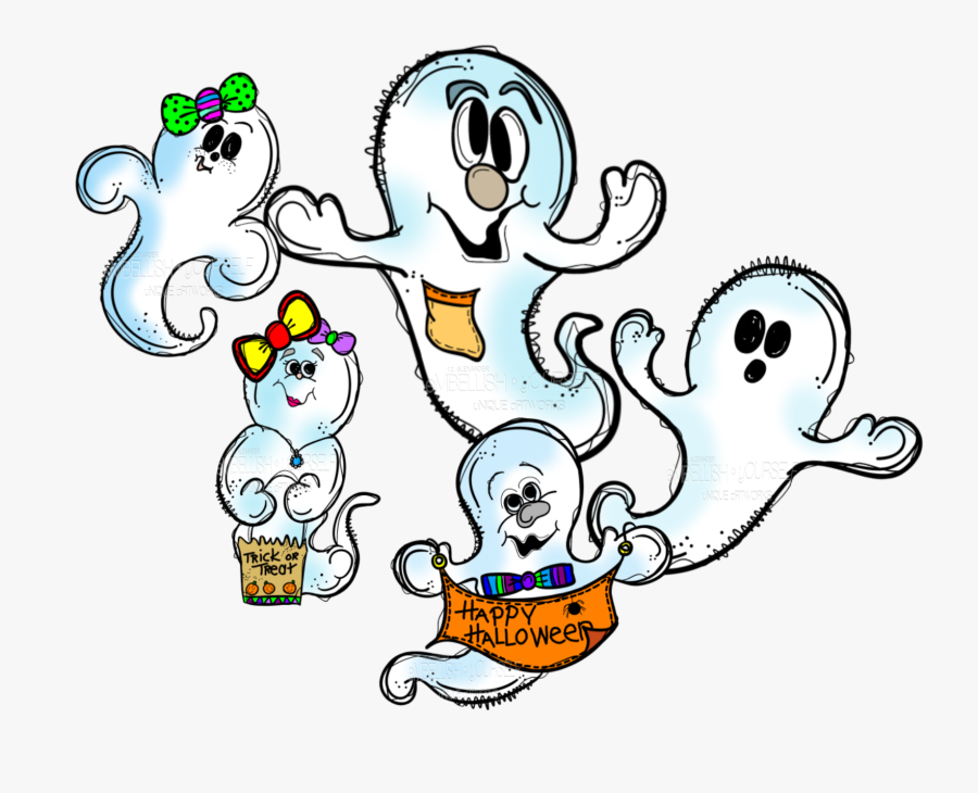 Transparent Ghost Clipart Png - Cartoon Halloween Clipart, Transparent Clipart