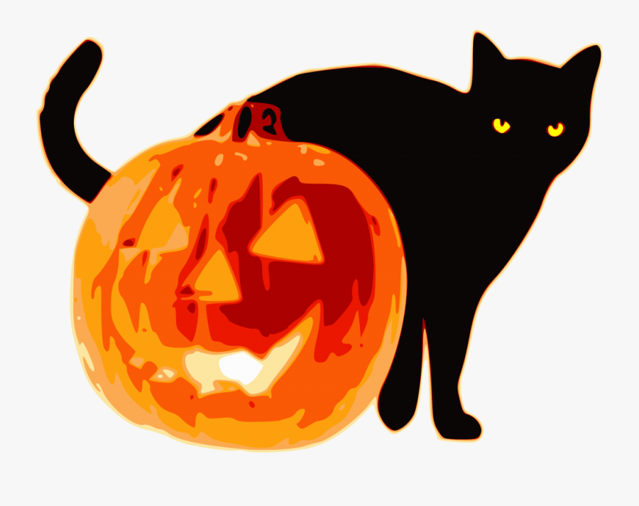 Fall Clipart Cat - Jack O Lantern Png, Transparent Clipart