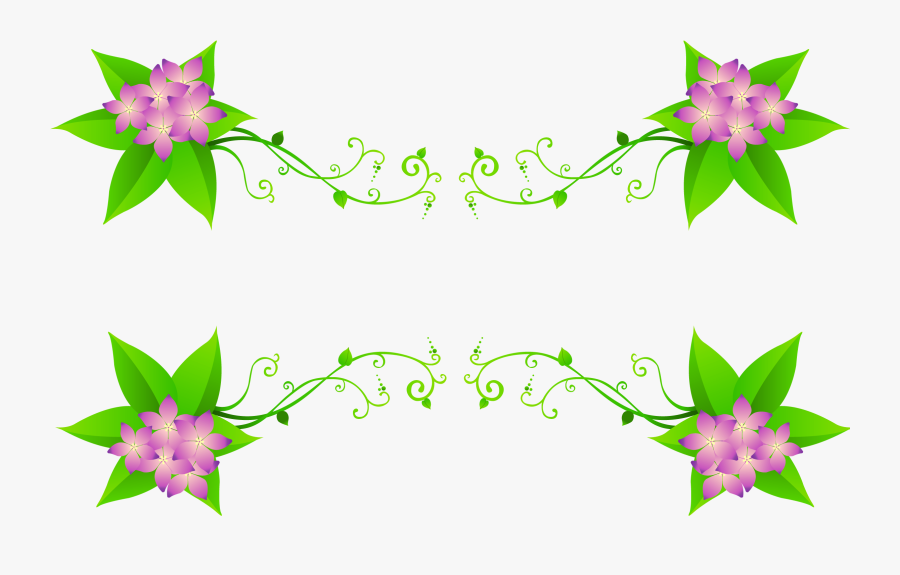 Spring Flowers Decoration Clipart - Shubh Prabhat Shubh Guruwar, Transparent Clipart