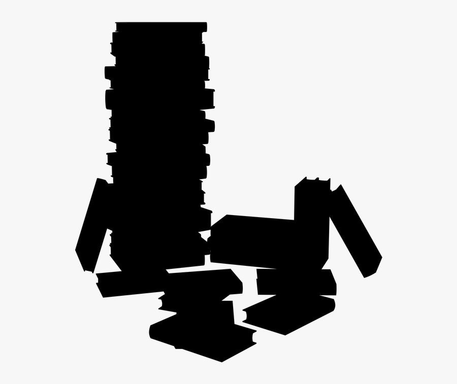 Stack Of Books Clipart Silhouette - Stack Of Books Silhouette, Transparent Clipart