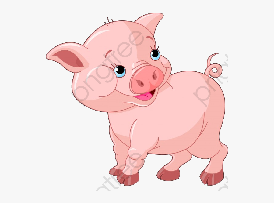 Pig Clipart Pink - Transparent Background Pig Clipart, Transparent Clipart