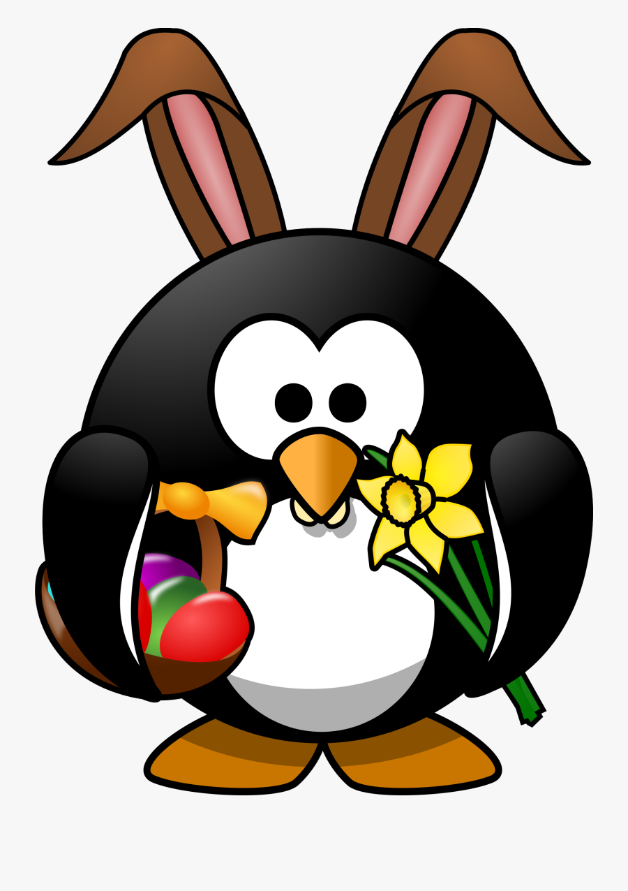 Spring Clipart Penguin - Easter Penguin Clip Art, Transparent Clipart
