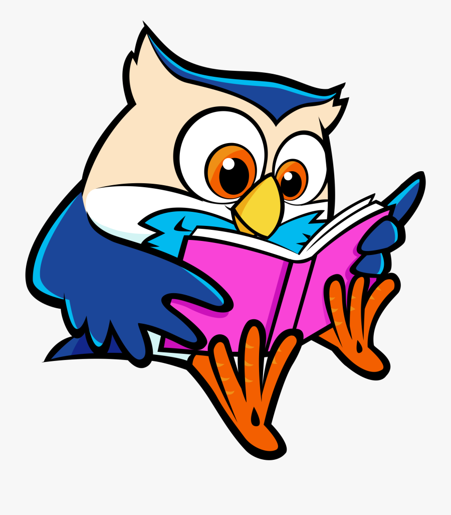 Clip Art Download Homework Owl On Dumielauxepices Net - Reading Book Cartoon Png, Transparent Clipart
