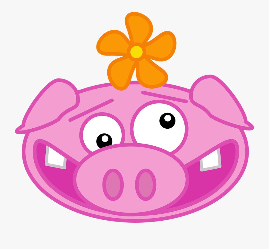 Pig Animal Mammal Flower Pork Png Image - Pig Clipart, Transparent Clipart