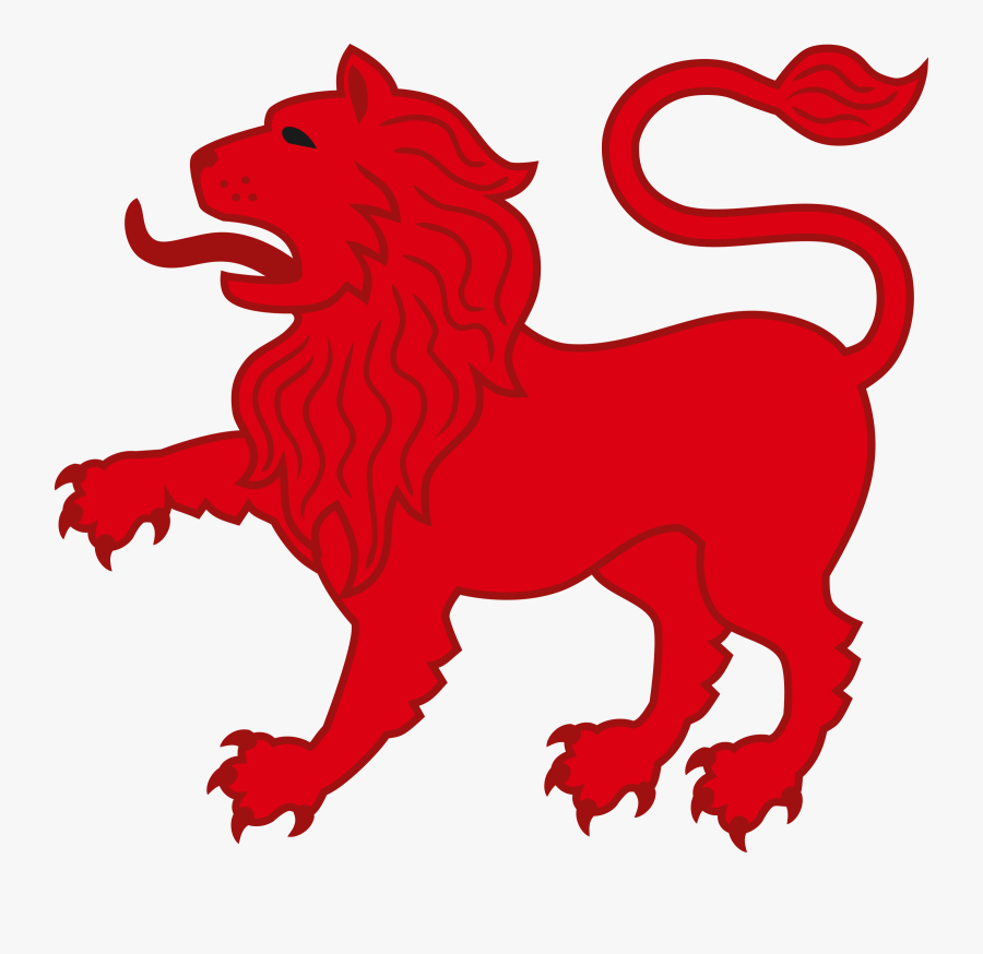 Clipart - Lion On Tasmanian Flag, Transparent Clipart