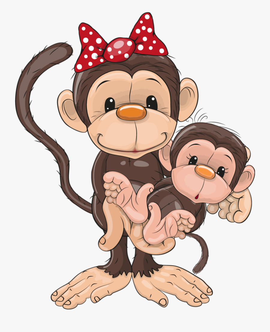 Kata Monkey Clipart - Mother Monkey Cartoon, Transparent Clipart