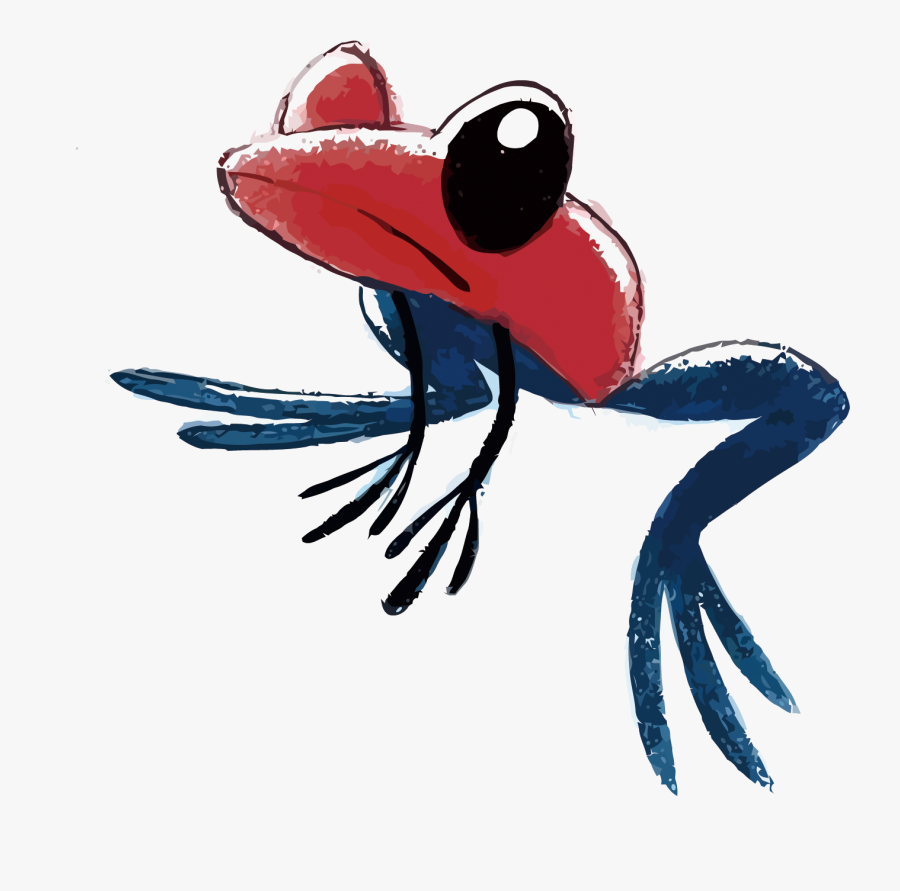 Poison Dart Frog Clipart Strawberry Poison - Strawberry Poison Dart Frog Cartoon, Transparent Clipart