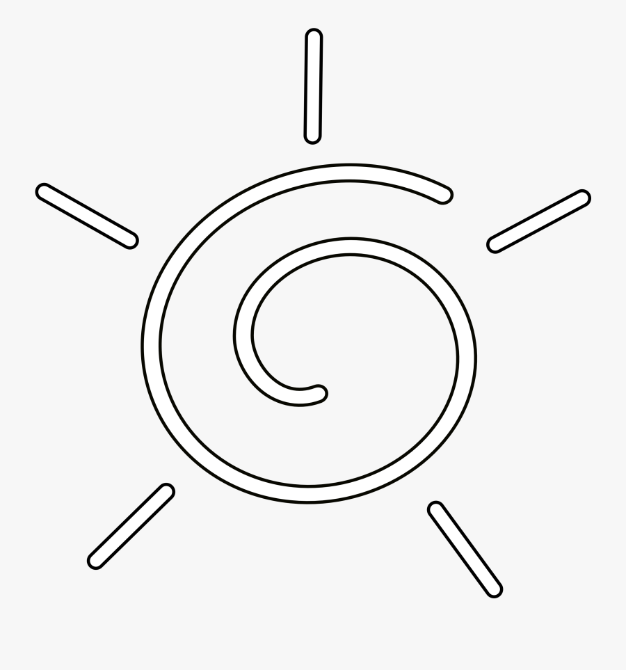 Sun Black And White Sun Clip Art Black And White Line - Clip Art, Transparent Clipart