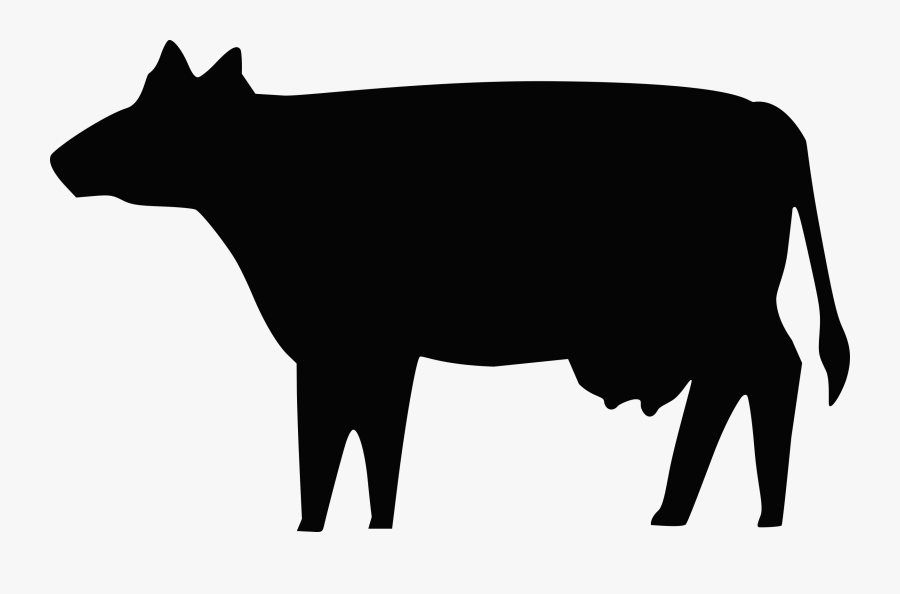 Clipart - Cow Silhouette No Background, Transparent Clipart