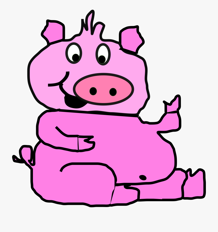 Pig Clip Art Images Free - Funny Looking Cartoon Animals, Transparent Clipart