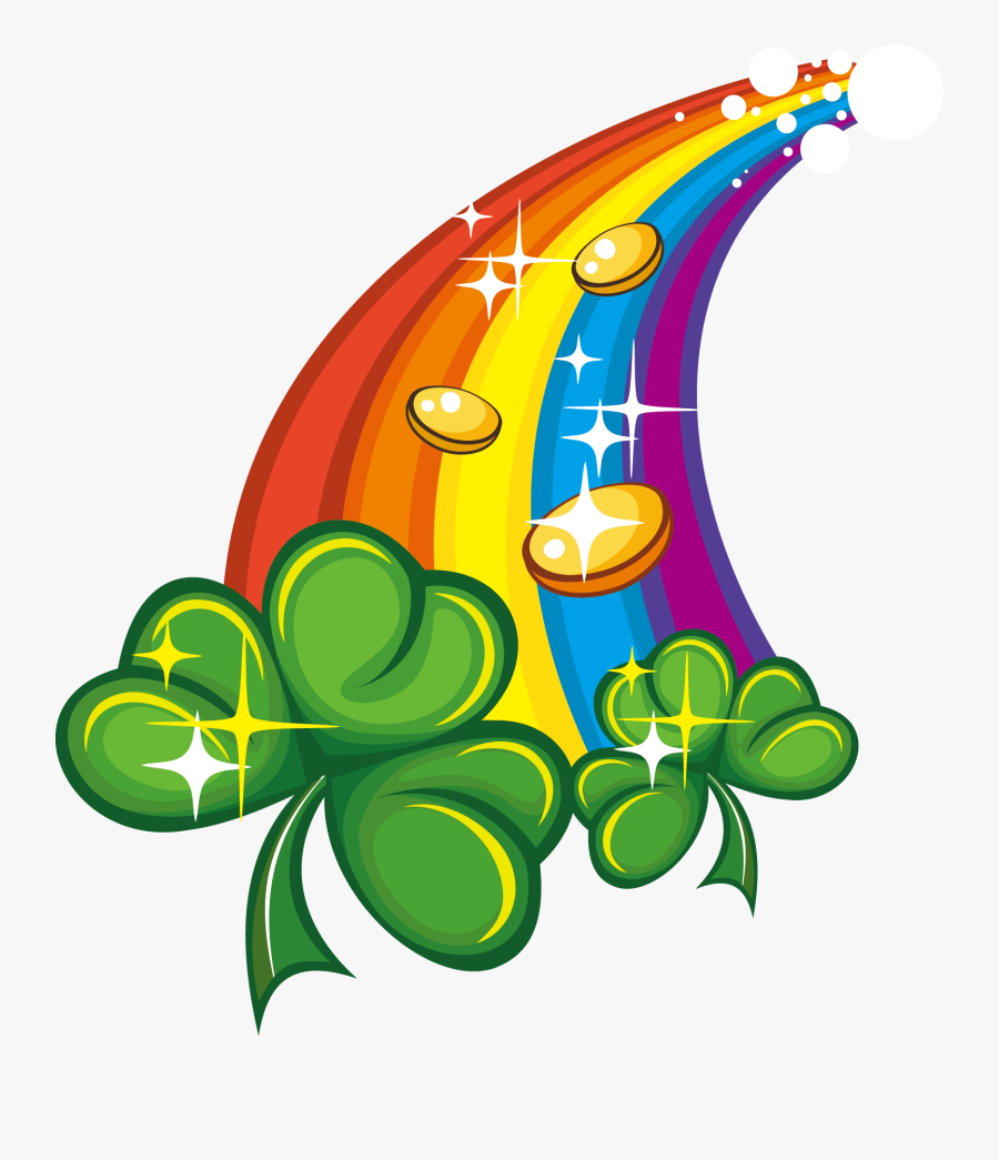 Transparent St Patricks Day Border Png - Happy St Patrick's Day Rainbow, Transparent Clipart