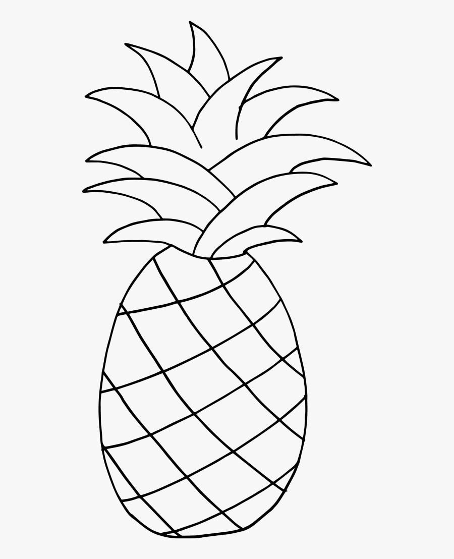 Transparent Pineapple Png Transparent - Clip Art Black And White Pineapple, Transparent Clipart
