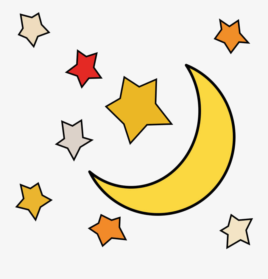 Clip Art Sun Vector Transparent Stock - Moon And Stars Transparent, Transparent Clipart
