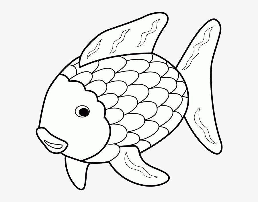 Fish Black And White Rainbow Clipart Clipartfox Transparent - Drawing Picture Of Water Animals, Transparent Clipart