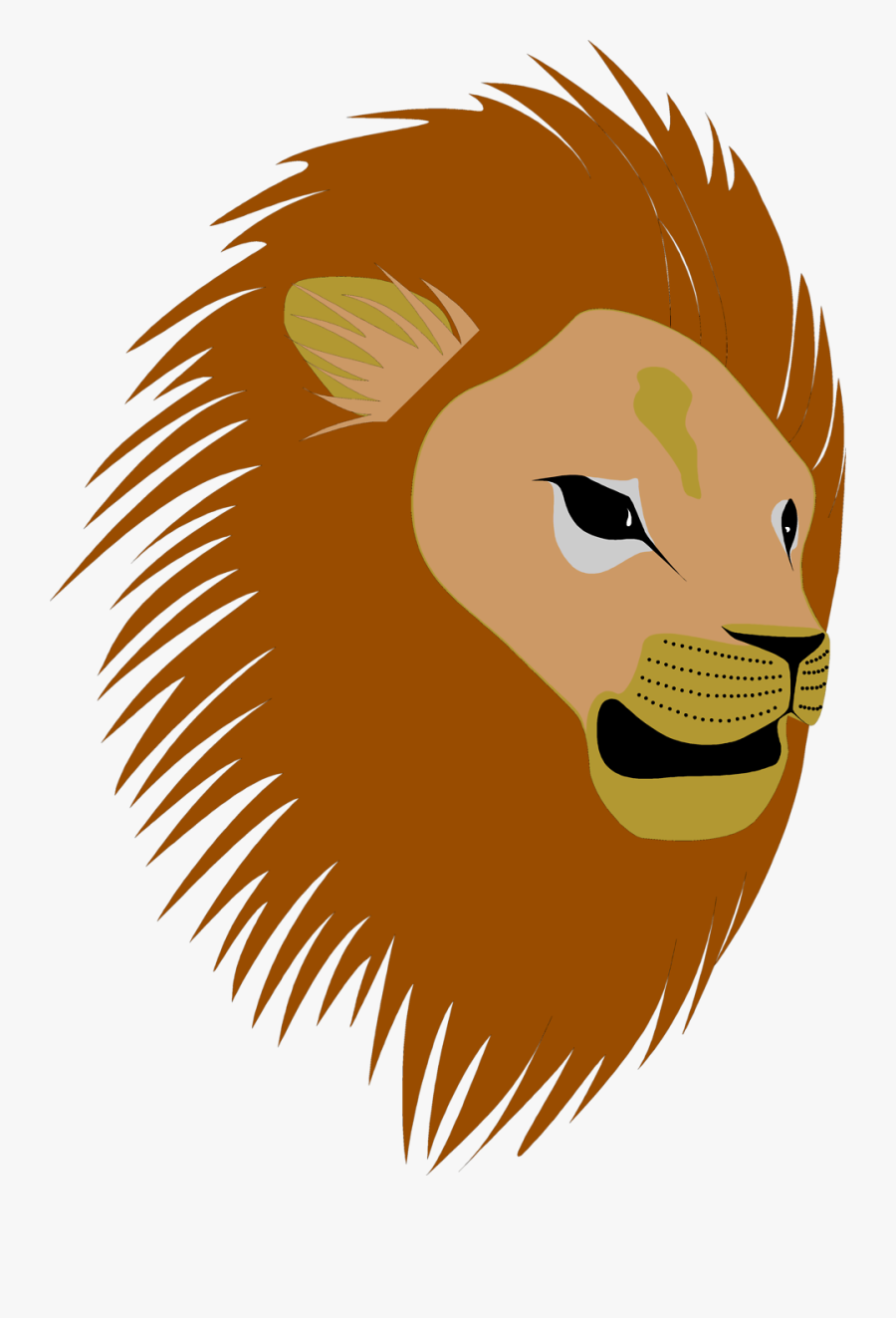 Cute Baby Lion Clipart Transparent - Cartoon Lion Head Transparent Background, Transparent Clipart