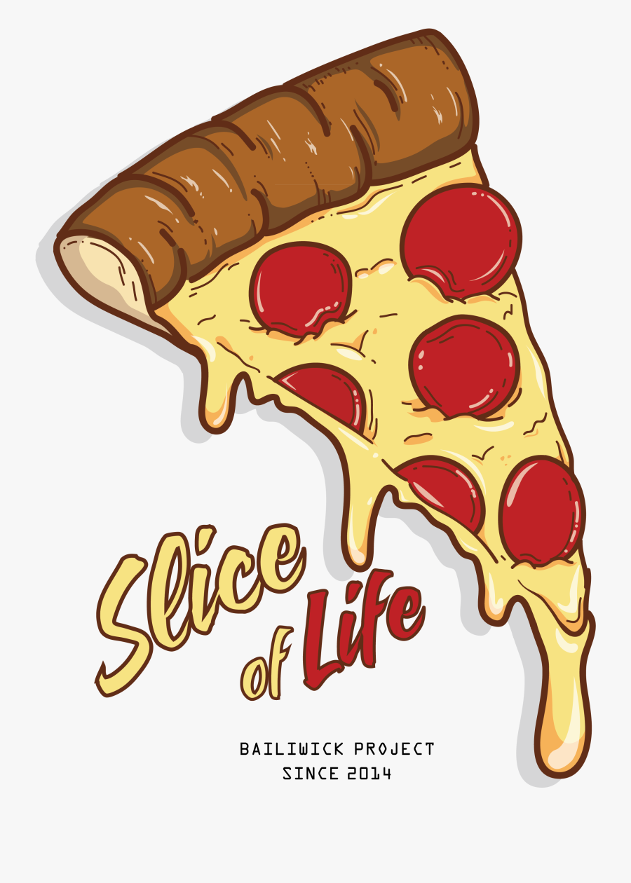 Slice Of Life - Slice Of Pizza Drawing, Transparent Clipart