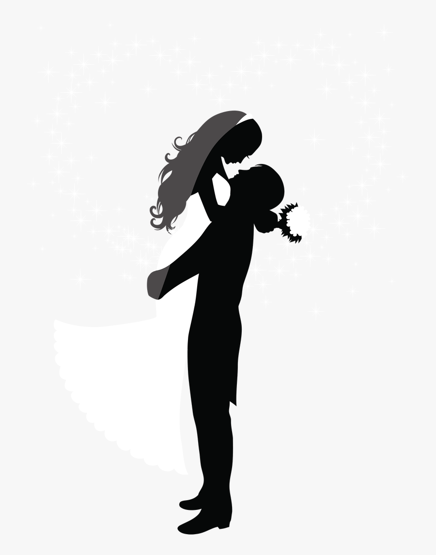 Marriage Clipart Wedded Couple - Bride And Groom Design, Transparent Clipart