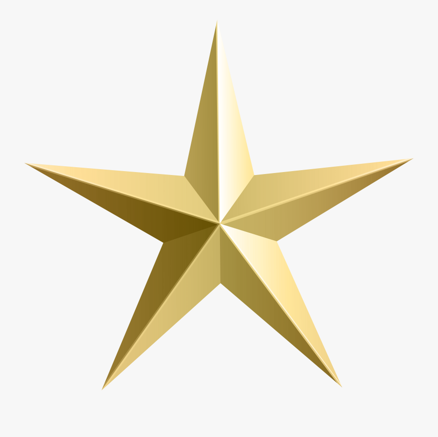 Gold Star Transparent Png Clip Art - Transparent Background Golden Star Png, Transparent Clipart