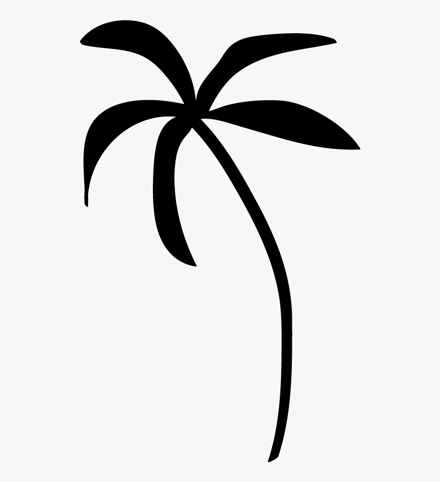 Palm Tree Clip Art - Palm Tree Clipart Black And White No Background, Transparent Clipart