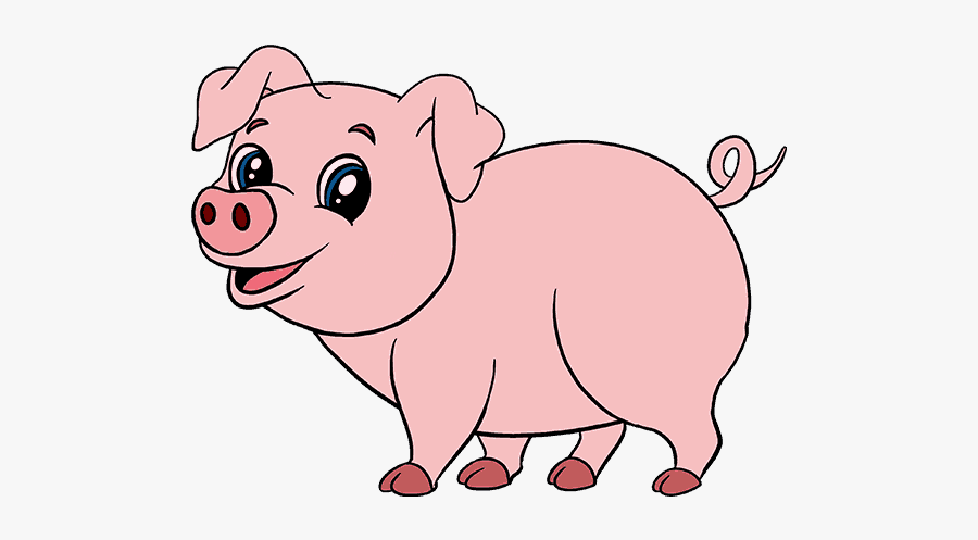 Pig Drawing Pictures At - Step By Step Pig Drawing Tutorial, Transparent Clipart