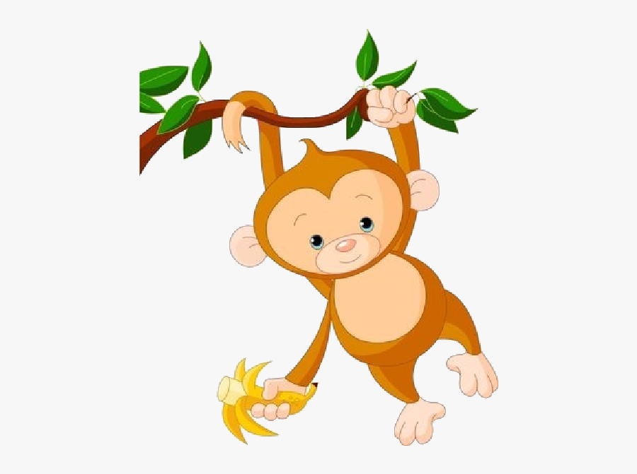 Clip Art Cute Hanging Monkey Clipart - Baby Monkey Clip Art, Transparent Clipart