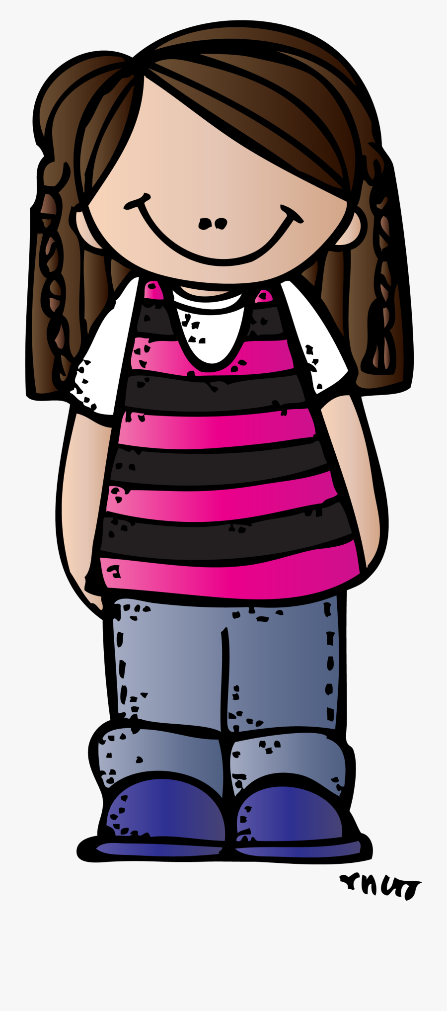Transparent Teacher Clip Art Png - Transparent Melonheadz Girl Clipart, Transparent Clipart