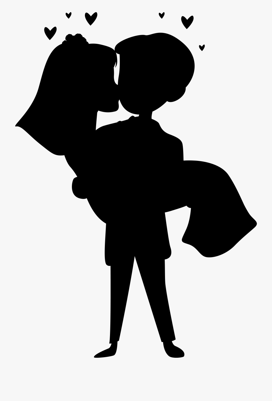 Wedding Love Couple Silhouettes Clip Art - Love Couple Image Png, Transparent Clipart