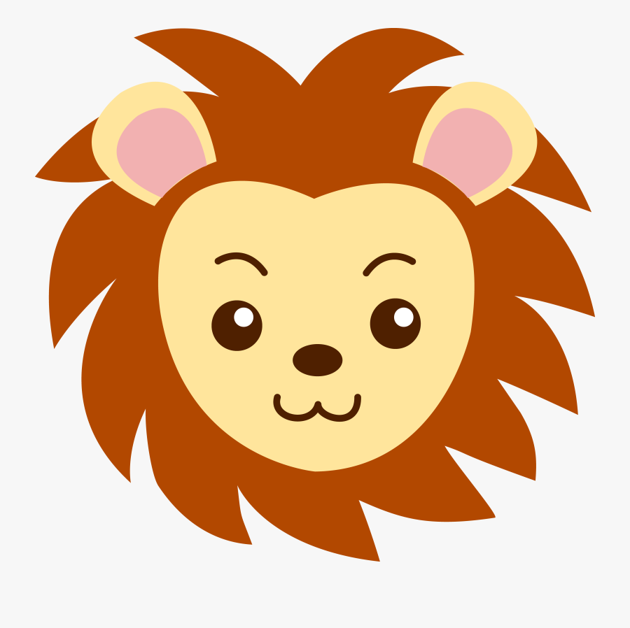 Cute Lion Clipart Free Clip Art Images - Cute Cartoon Lion Face, Transparent Clipart
