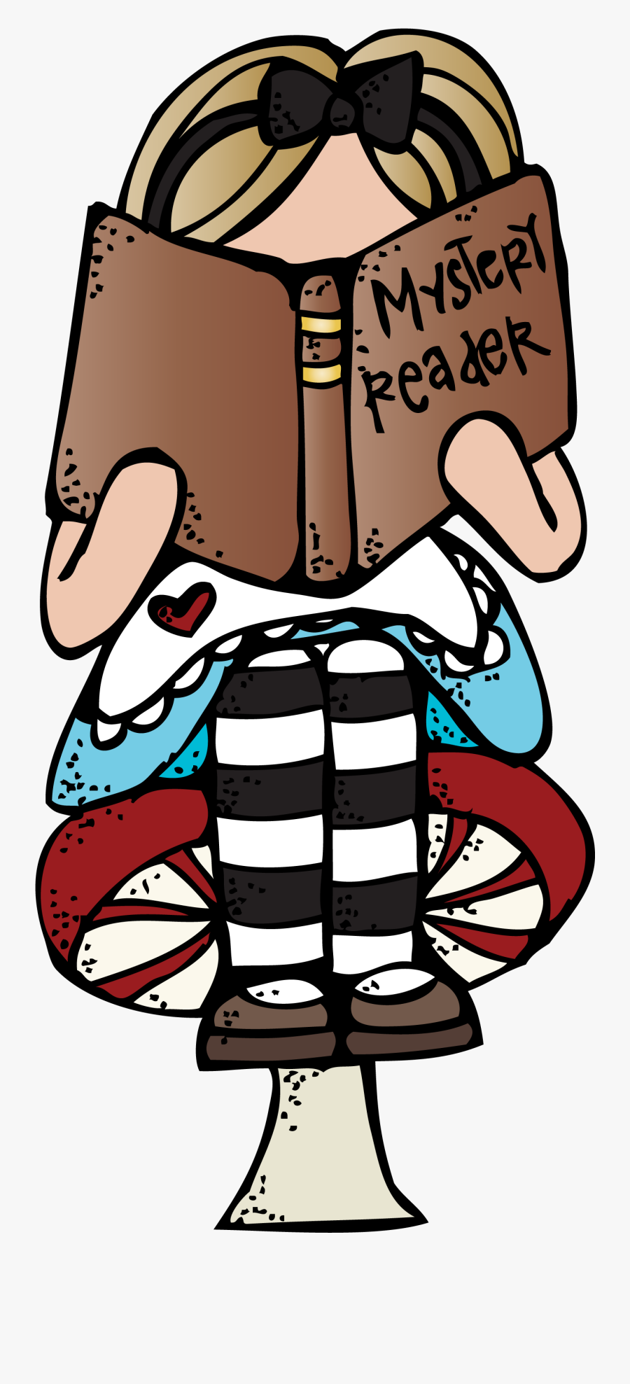 Melonheadz Love - Melonheadz Girl Reading Clipart, Transparent Clipart