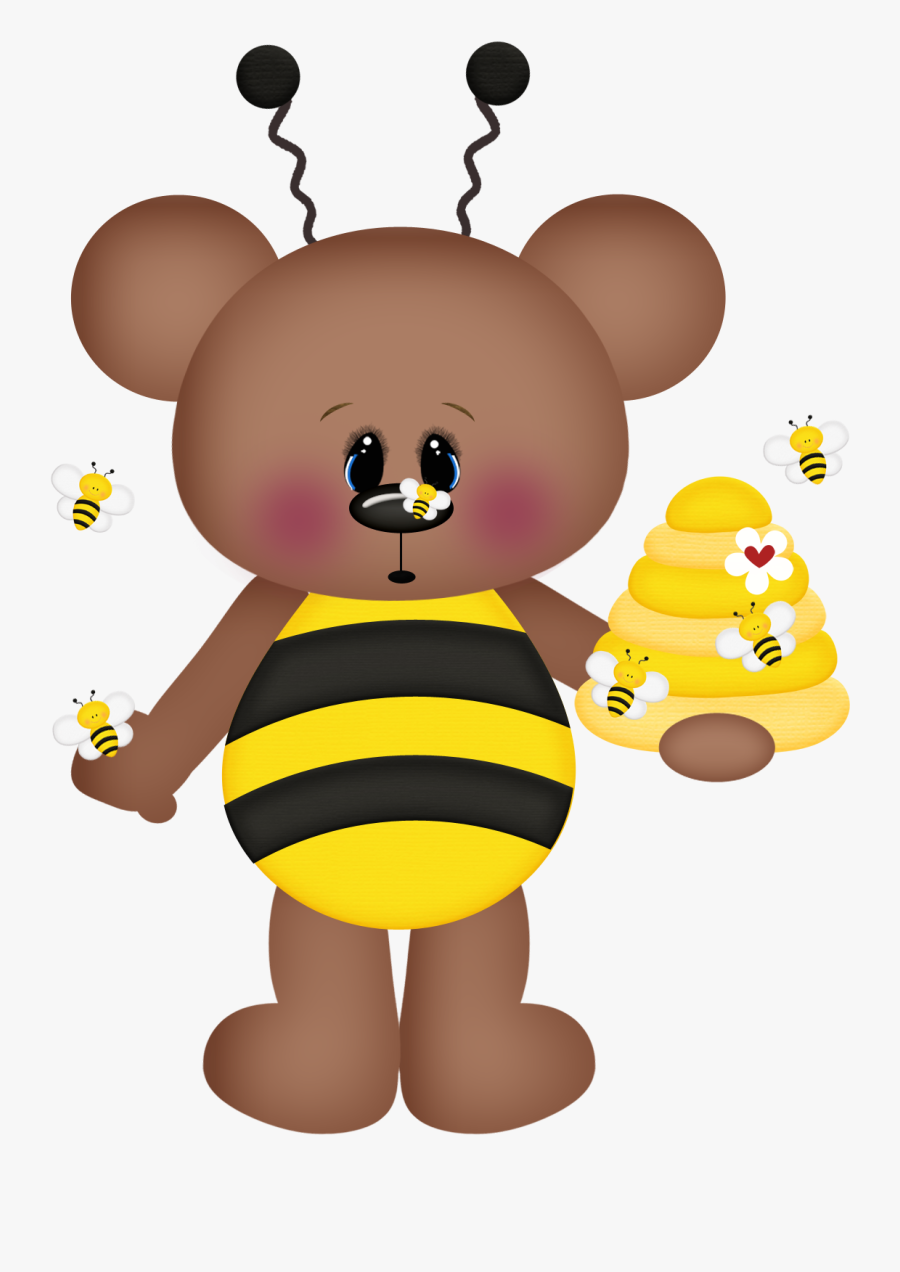 Photo By - Animated Bears And Beehive, Transparent Clipart