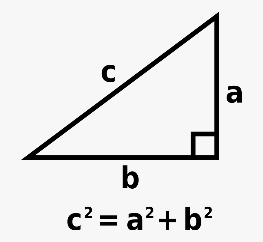 Transparent Math Equation Png - Pythagorean Triangle, Transparent Clipart